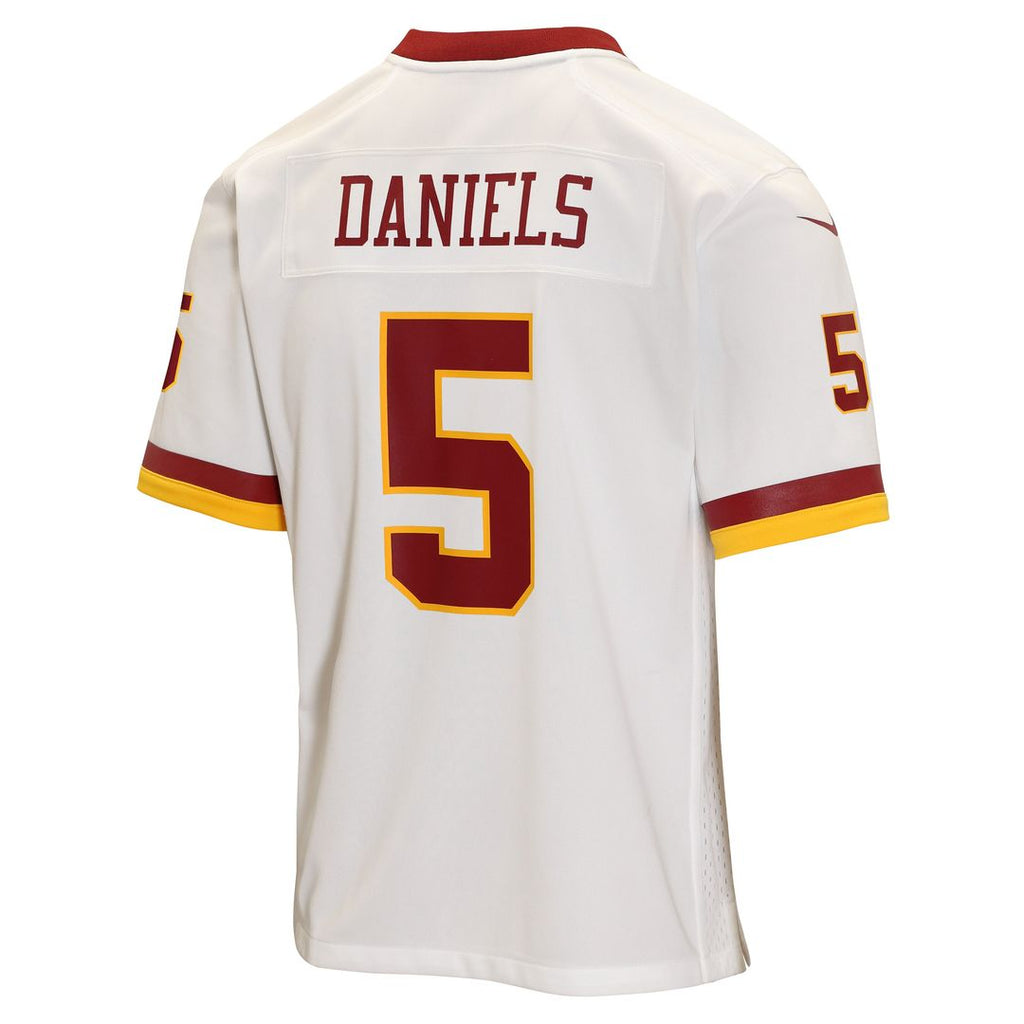Jayden Daniels Washington Commanders Nike Youth Game Jersey - White Official NFL Team Apparel Football Fan Gear