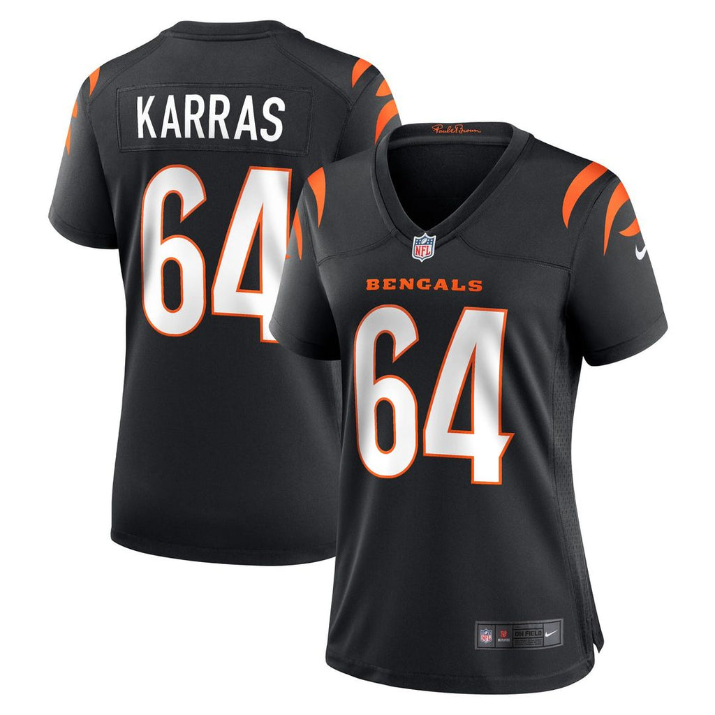 Ted Karras Cincinnati Bengals Nike Women's Game Player Jersey - Black Official NFL Team Apparel Football Fan Gear