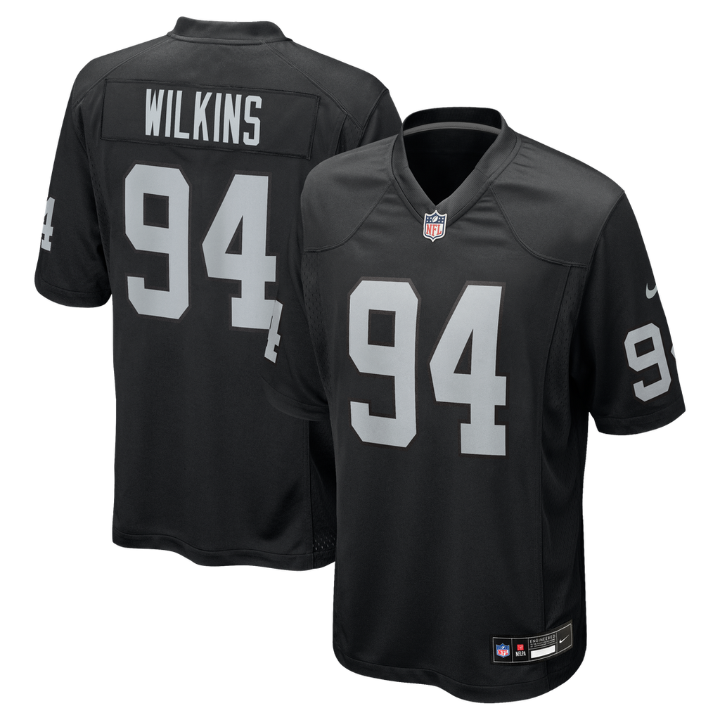 Christian Wilkins Las Vegas Raiders Nike Team Game Jersey - Black Official NFL Team Apparel Football Fan Gear
