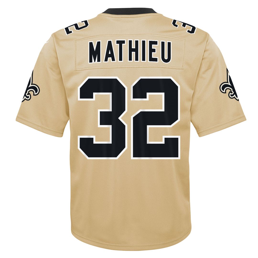 Tyrann Mathieu New Orleans Saints Nike Youth Inverted Game Jersey - Gold Official NFL Team Apparel Football Fan Gear