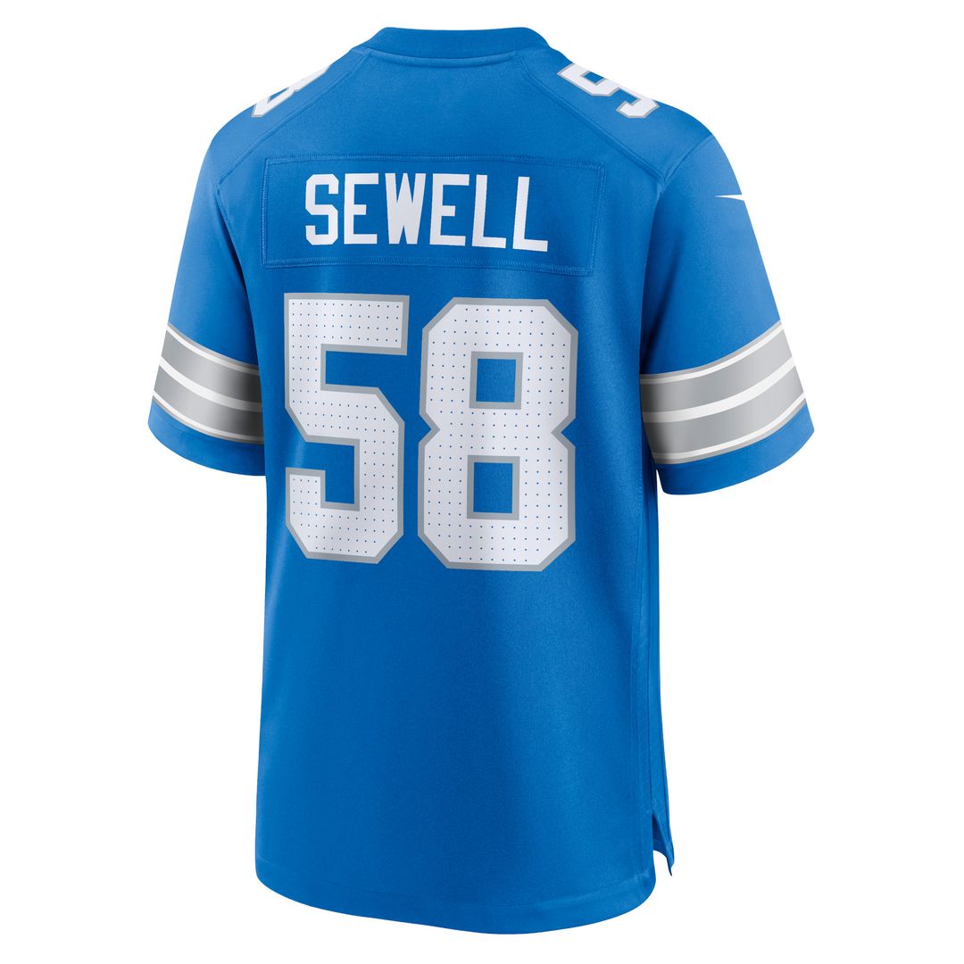 Penei Sewell Detroit Lions Nike Game Jersey - Blue Official NFL Team Apparel Football Fan Gear