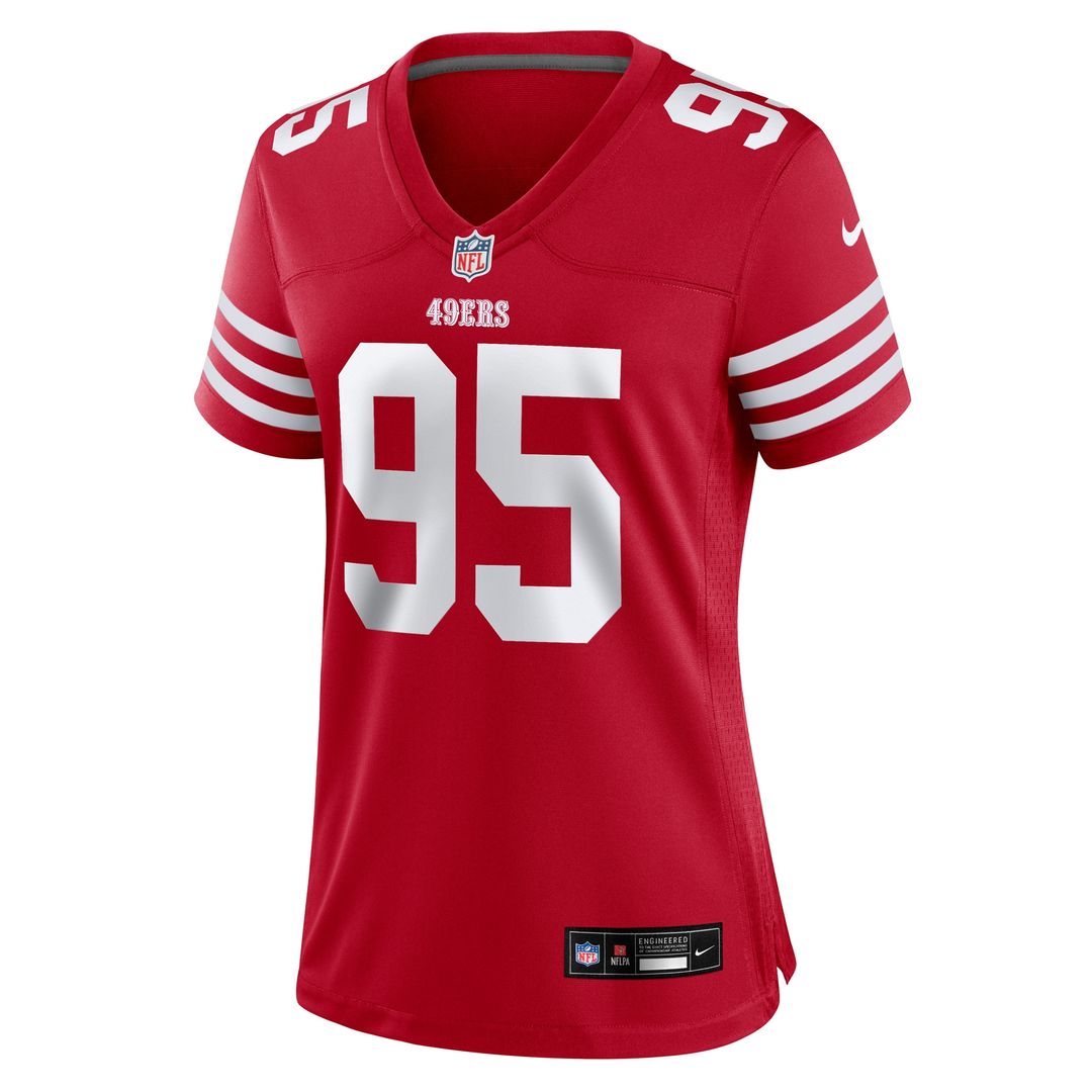 Alfred Collins San Francisco 49ers Nike Women's Team Game Jersey - Scarlet Official NFL Team Apparel Football Fan Gear