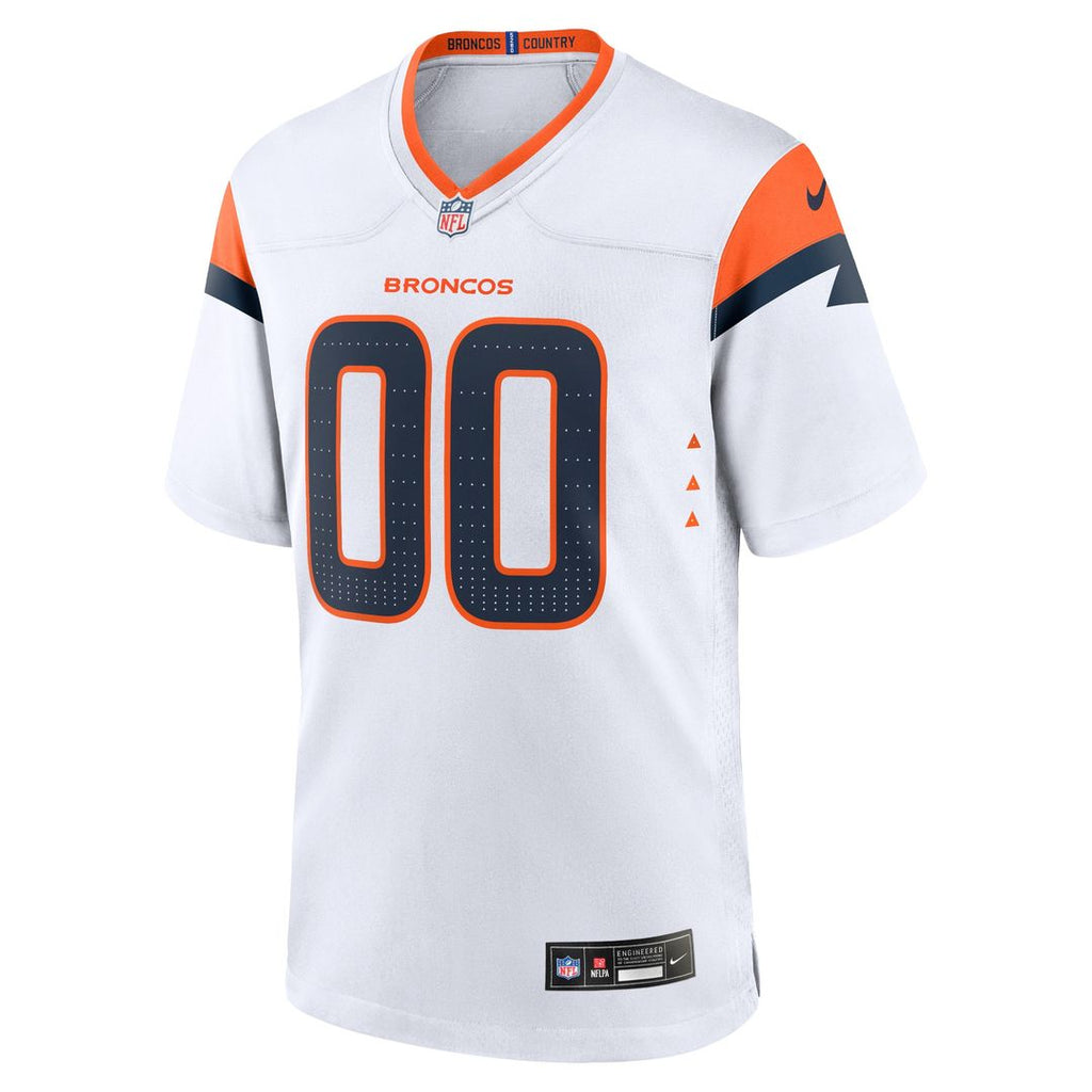 Denver Broncos Nike Custom Game Jersey - White Official NFL Team Apparel Football Fan Gear