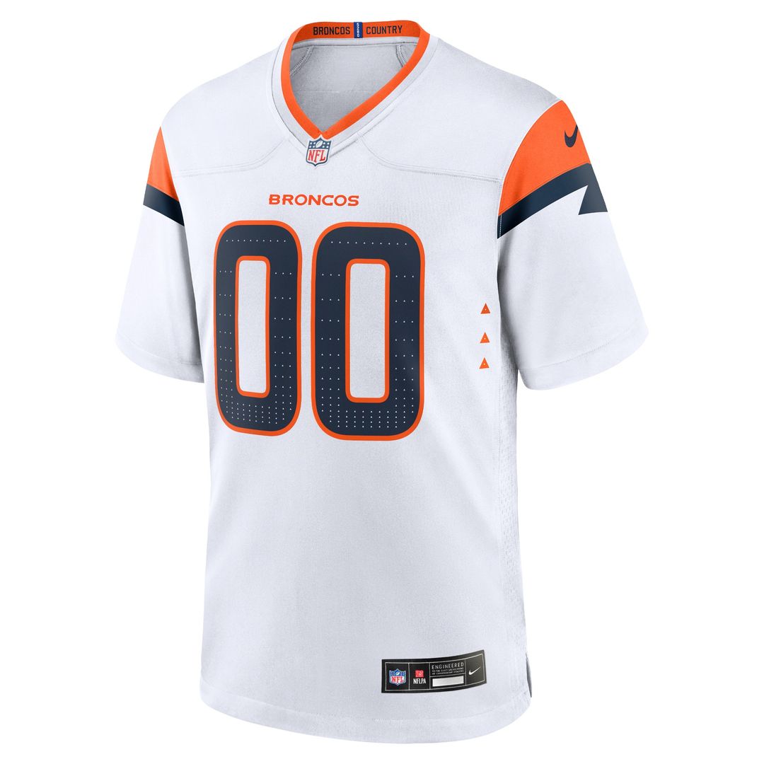 Denver Broncos Nike Custom Game Jersey - White Official NFL Team Apparel Football Fan Gear
