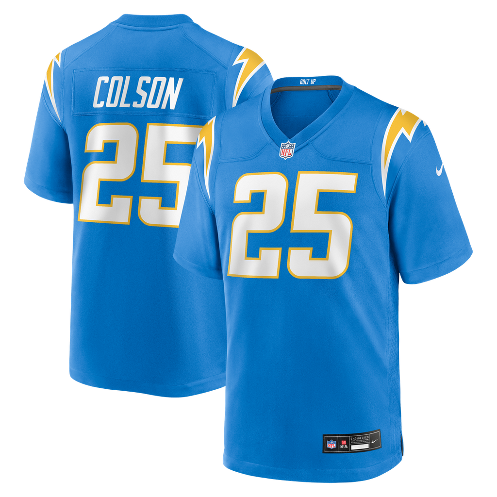 Junior Colson Los Angeles Chargers Nike Team Game Jersey - Powder Blue Official NFL Team Apparel Football Fan Gear