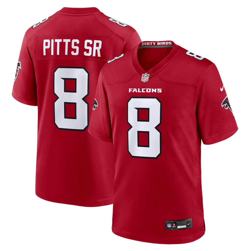 Kyle Pitts Sr. Atlanta Falcons Nike Game Jersey - Red Official NFL Team Apparel Football Fan Gear