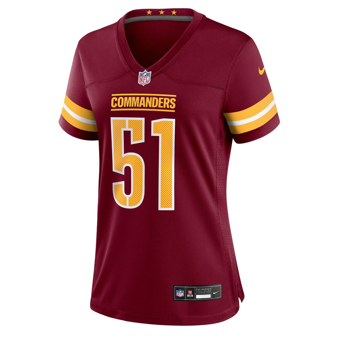 Ale Kaho Washington Commanders Nike Women's Team Game Jersey - Burgundy Official NFL Team Apparel Football Fan Gear