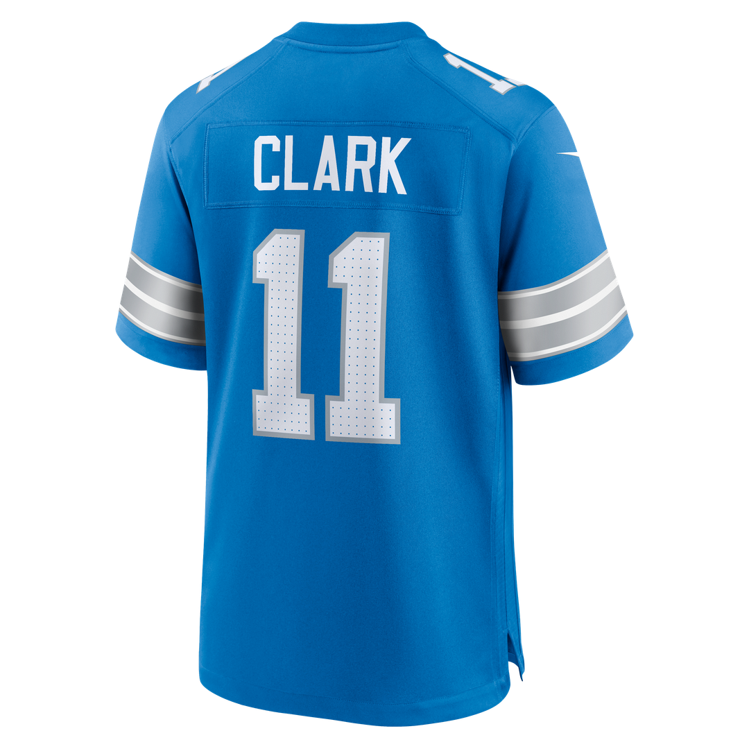 Damone Clark Detroit Lions Nike Team Game Jersey - Blue Official NFL Team Apparel Football Fan Gear