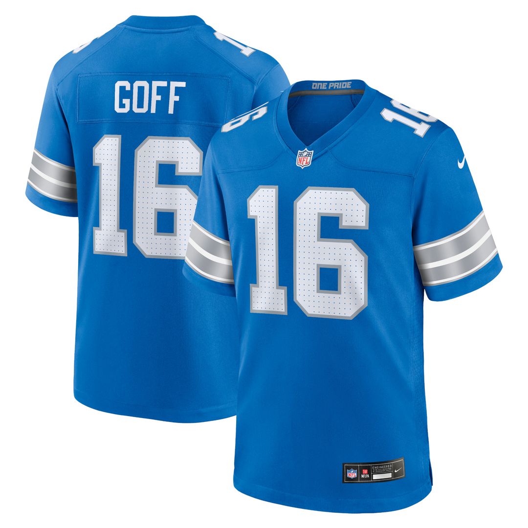 Jared Goff Detroit Lions Nike Game Jersey - White Official NFL Team Apparel Football Fan Gear