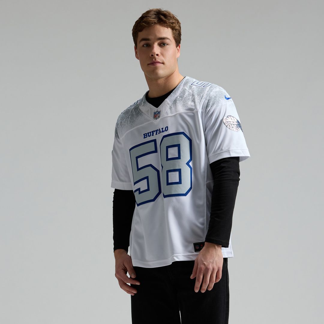 Matt Milano Buffalo Bills Nike 2025 Rivalries Collection Stitched Limited Jersey - White Official NFL Team Apparel Football Fan Gear