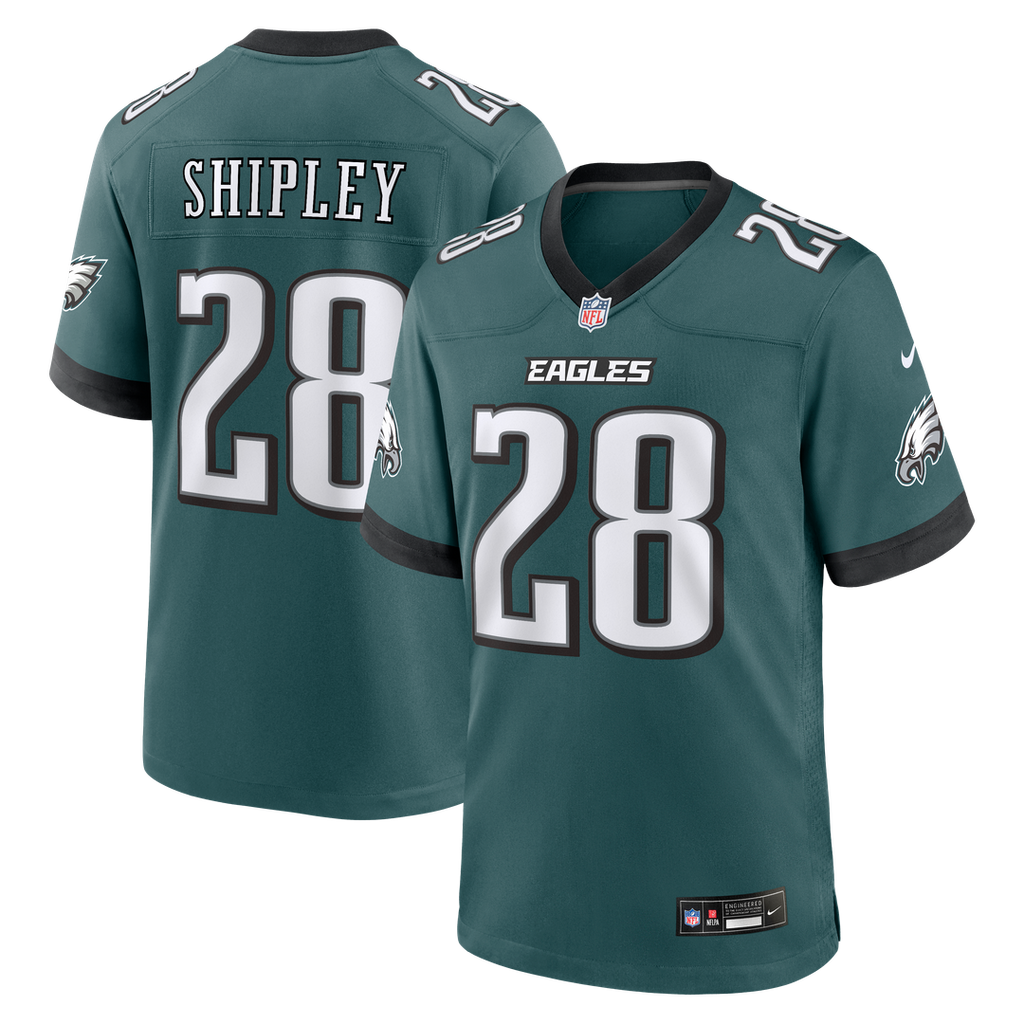Will Shipley Philadelphia Eagles Nike Team Game Jersey - Midnight Green Official NFL Team Apparel Football Fan Gear