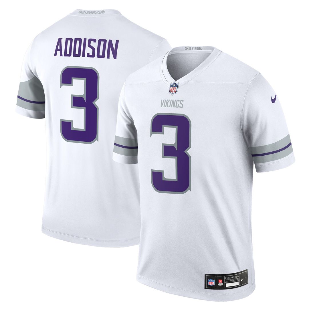 Jordan Addison Minnesota Vikings Nike Legend Player Performance Top - White NFL Fan Gear Popular Style