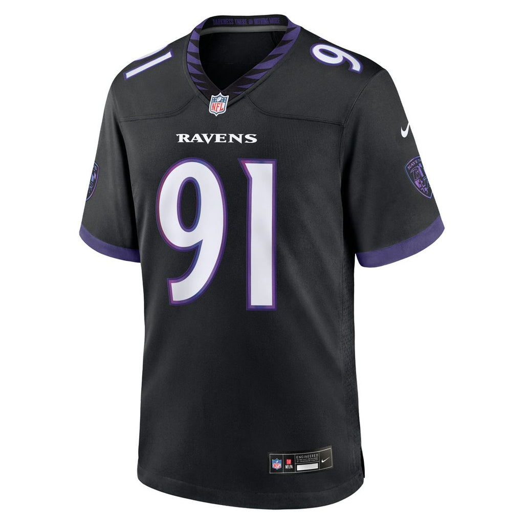 Trey Hendrickson Baltimore Ravens Nike Alternate Game Jersey - Black Official NFL Team Apparel Football Fan Gear