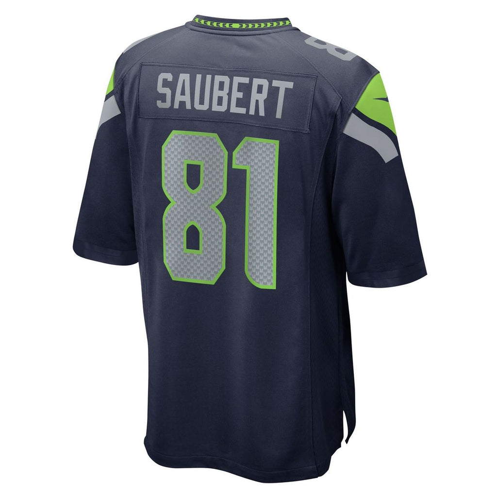 Eric Saubert Seattle Seahawks Nike Team Game Jersey - College Navy Official NFL Team Apparel Football Fan Gear