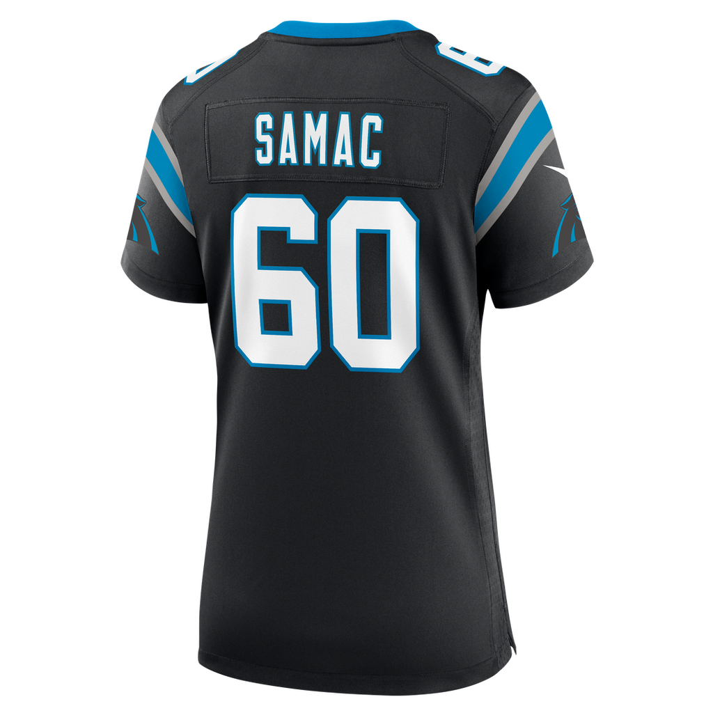 Nick Samac Carolina Panthers Nike Women's Team Game Jersey - Black Official NFL Team Apparel Football Fan Gear