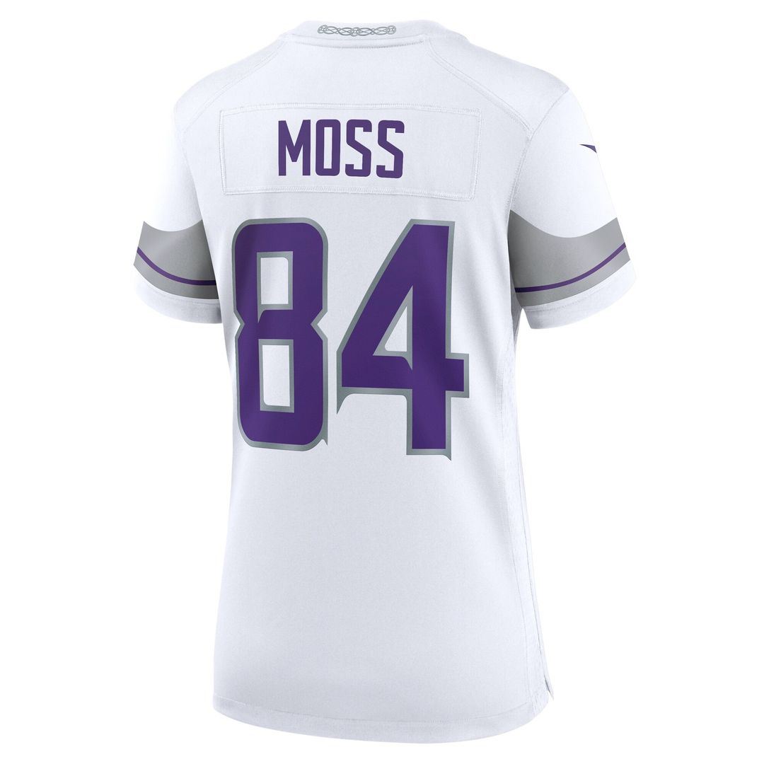 Randy Moss Minnesota Vikings Nike Women's Alternate Retired Player Game Jersey - White Official NFL Team Apparel Football Fan Gear