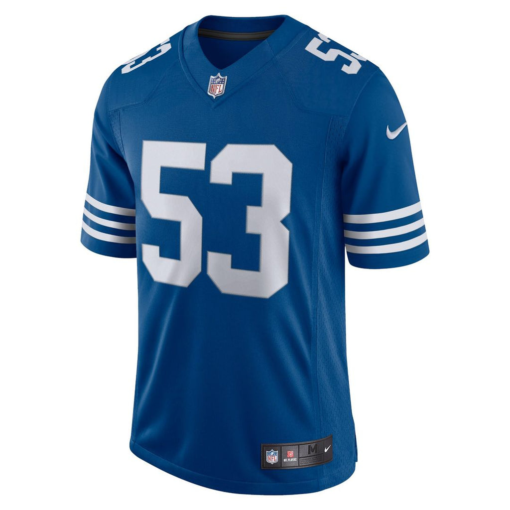 Men's Nike Darius Leonard Royal Indianapolis Colts Alternate Vapor Limited Jersey Official NFL Team Apparel Football Fan Gear