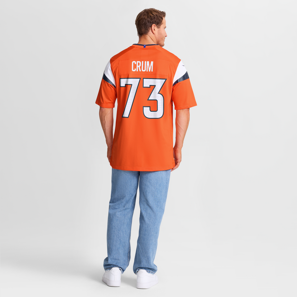 Frank Crum Denver Broncos Nike Team Game Jersey - Orange Official NFL Team Apparel Football Fan Gear