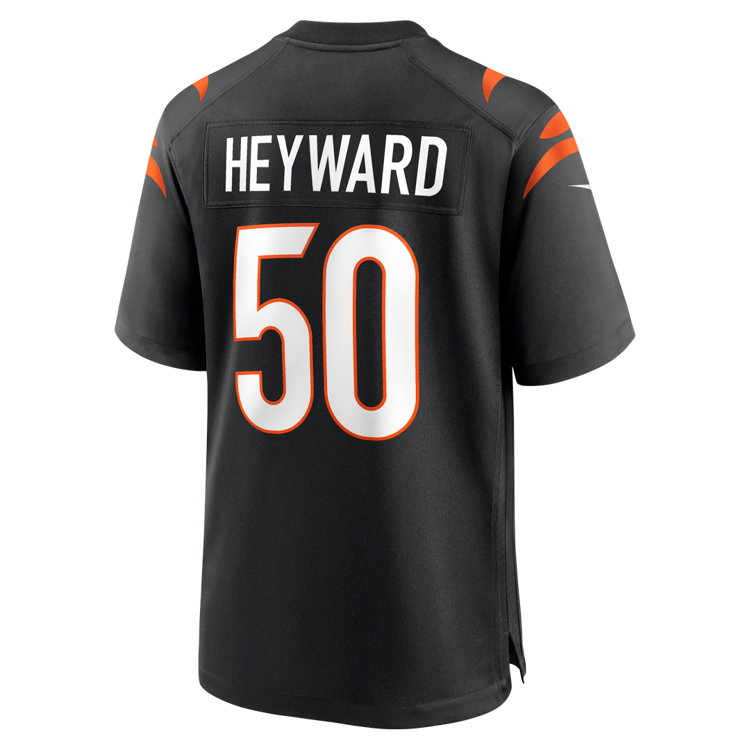Shaka Heyward Cincinnati Bengals Nike Team Game Jersey - Black Official NFL Team Apparel Football Fan Gear