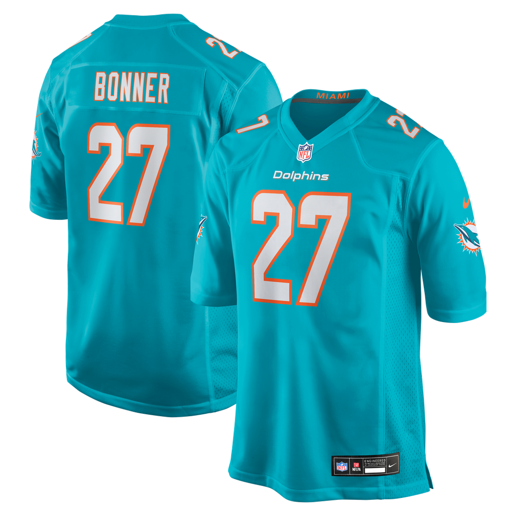 Ethan Bonner Miami Dolphins Nike Game Jersey - Aqua Official NFL Team Apparel Football Fan Gear