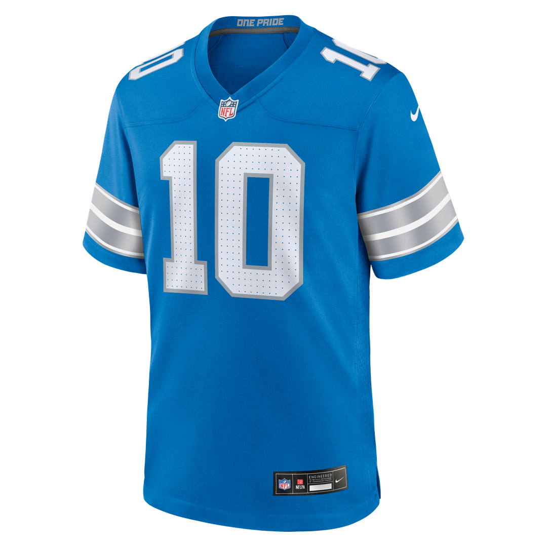 Isiah Pacheco Detroit Lions Nike Team Game Jersey - Blue Official NFL Team Apparel Football Fan Gear