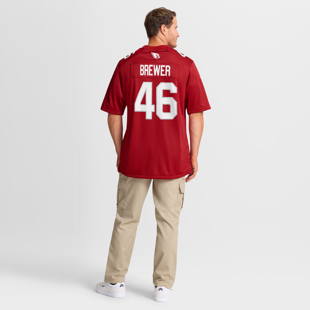Aaron Brewer Arizona Cardinals Nike Team Game Jersey - Cardinal Official NFL Team Apparel Football Fan Gear