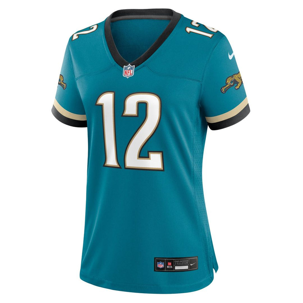 Travis Hunter Jacksonville Jaguars Nike Women's Alternate 2 Prowler Throwback Game Jersey - Teal Official NFL Team Apparel Football Fan Gear