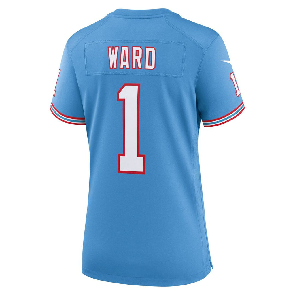 Cameron Ward Tennessee Titans Nike Women's Alternate Oilers Throwback Game Jersey - Light Blue Official NFL Team Apparel Football Fan Gear