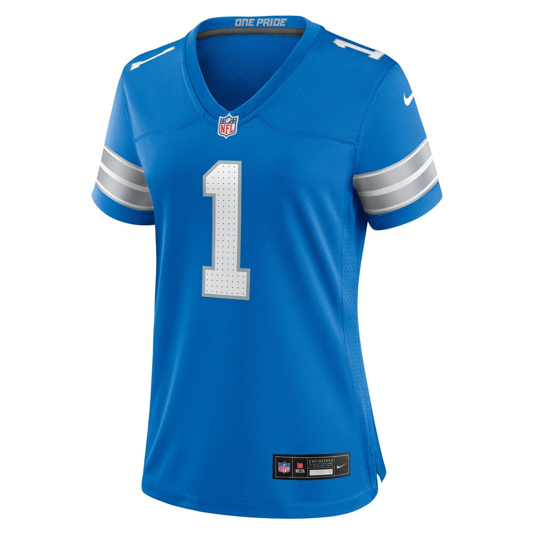 Jameson Williams Detroit Lions Nike Women's Game Player Jersey - Blue Official NFL Team Apparel Football Fan Gear