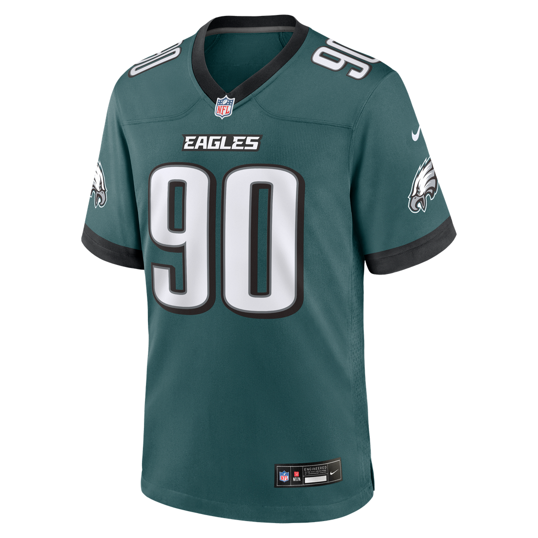 Jordan Davis Philadelphia Eagles Nike Team Game Jersey - Midnight Green Official NFL Team Apparel Football Fan Gear