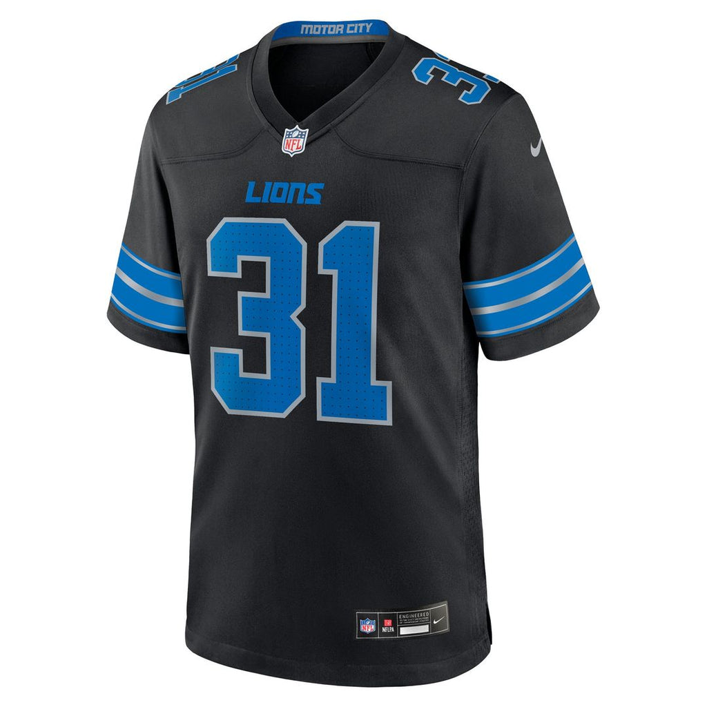 Kerby Joseph Detroit Lions Nike Alternate Game Jersey - Black Official NFL Team Apparel Football Fan Gear