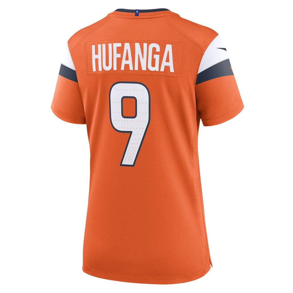 Talanoa Hufanga Denver Broncos Nike Women's Team Game Jersey - Orange Official NFL Team Apparel Football Fan Gear