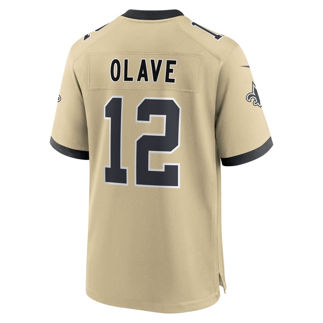 Chris Olave New Orleans Saints Nike Youth Gameday Golds Alternate Game Player Jersey - Gold Official NFL Team Apparel Football Fan Gear