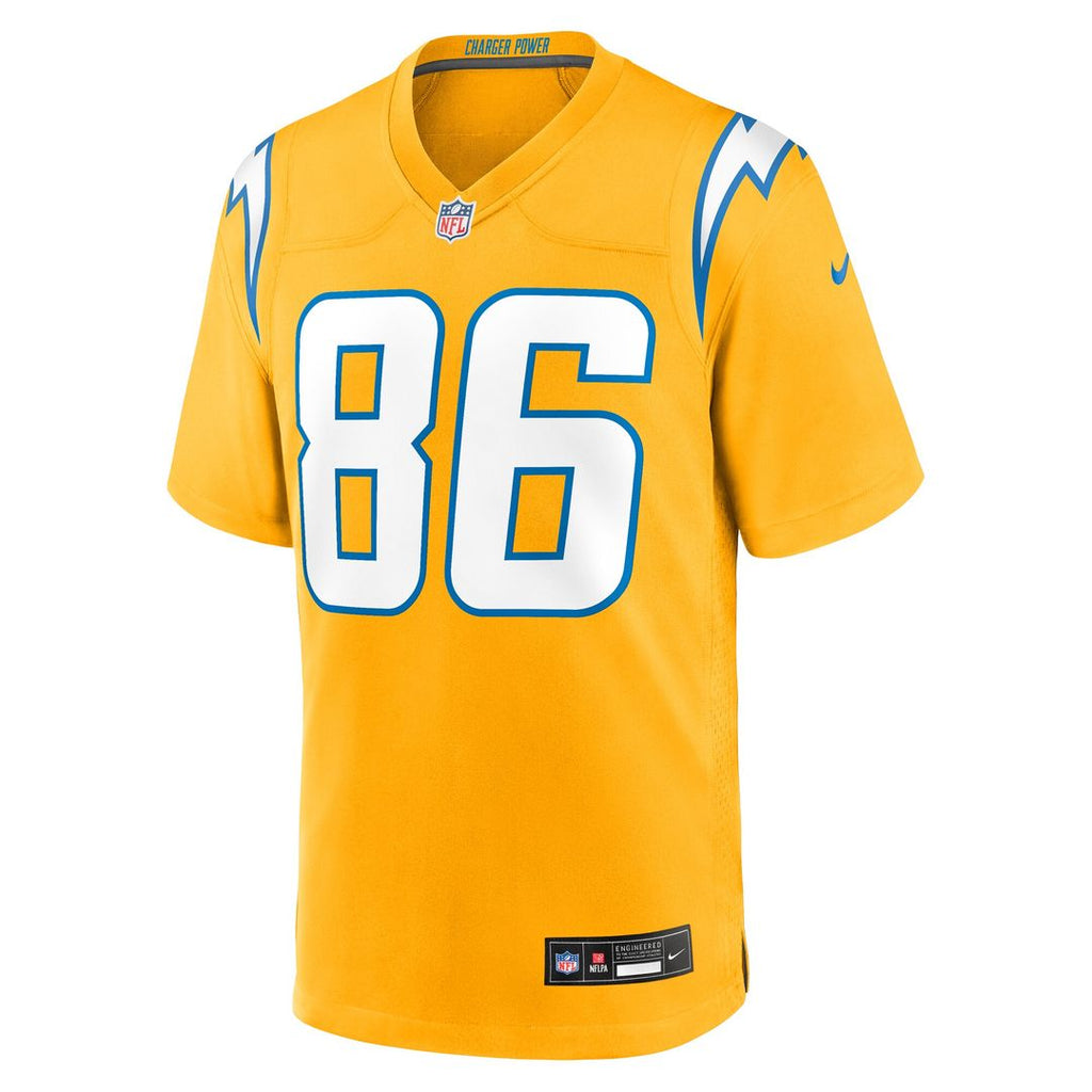 Oronde Gadsden Los Angeles Chargers Nike Alternate Charger Power Game Jersey - Gold Official NFL Team Apparel Football Fan Gear