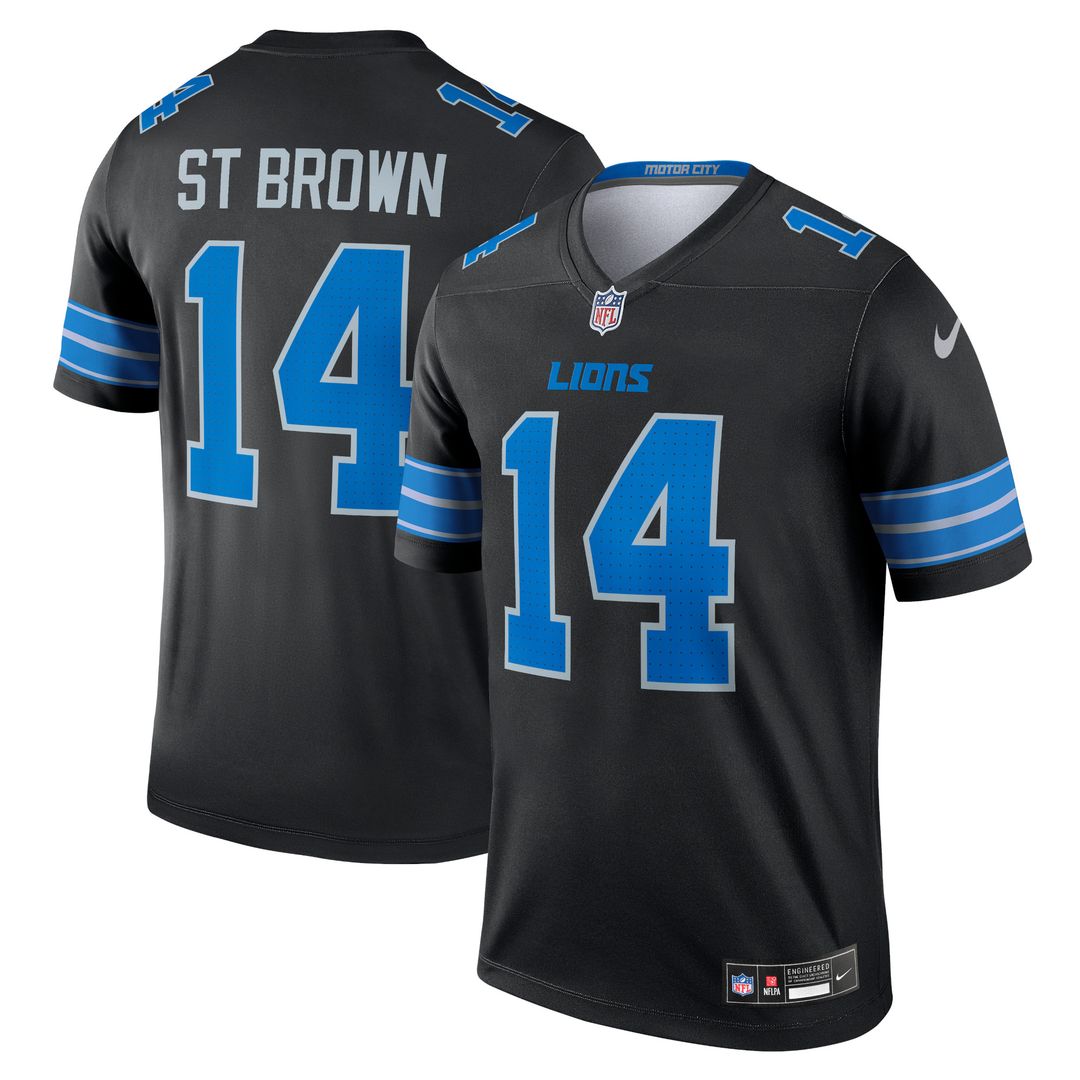 Amon-Ra St. Brown Detroit Lions Nike Legend Player Performance Top - Black NFL Fan Gear Popular Style