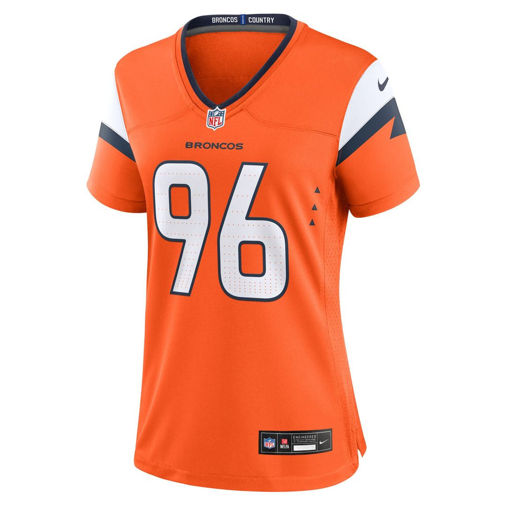 Eyioma Uwazurike Denver Broncos Nike Women's Team Game Jersey - Orange Official NFL Team Apparel Football Fan Gear