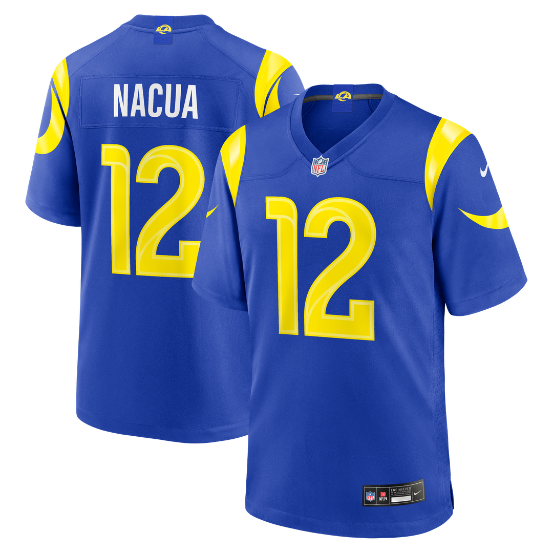 Puka Nacua Los Angeles Rams Nike Team Game Player Jersey - Royal Official NFL Team Apparel Football Fan Gear