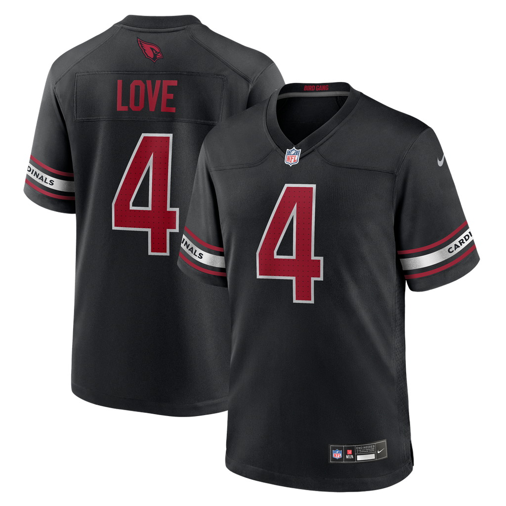 Jeremiyah Love Arizona Cardinals Nike Alternate Game Player Jersey - Black Official NFL Team Apparel Football Fan Gear