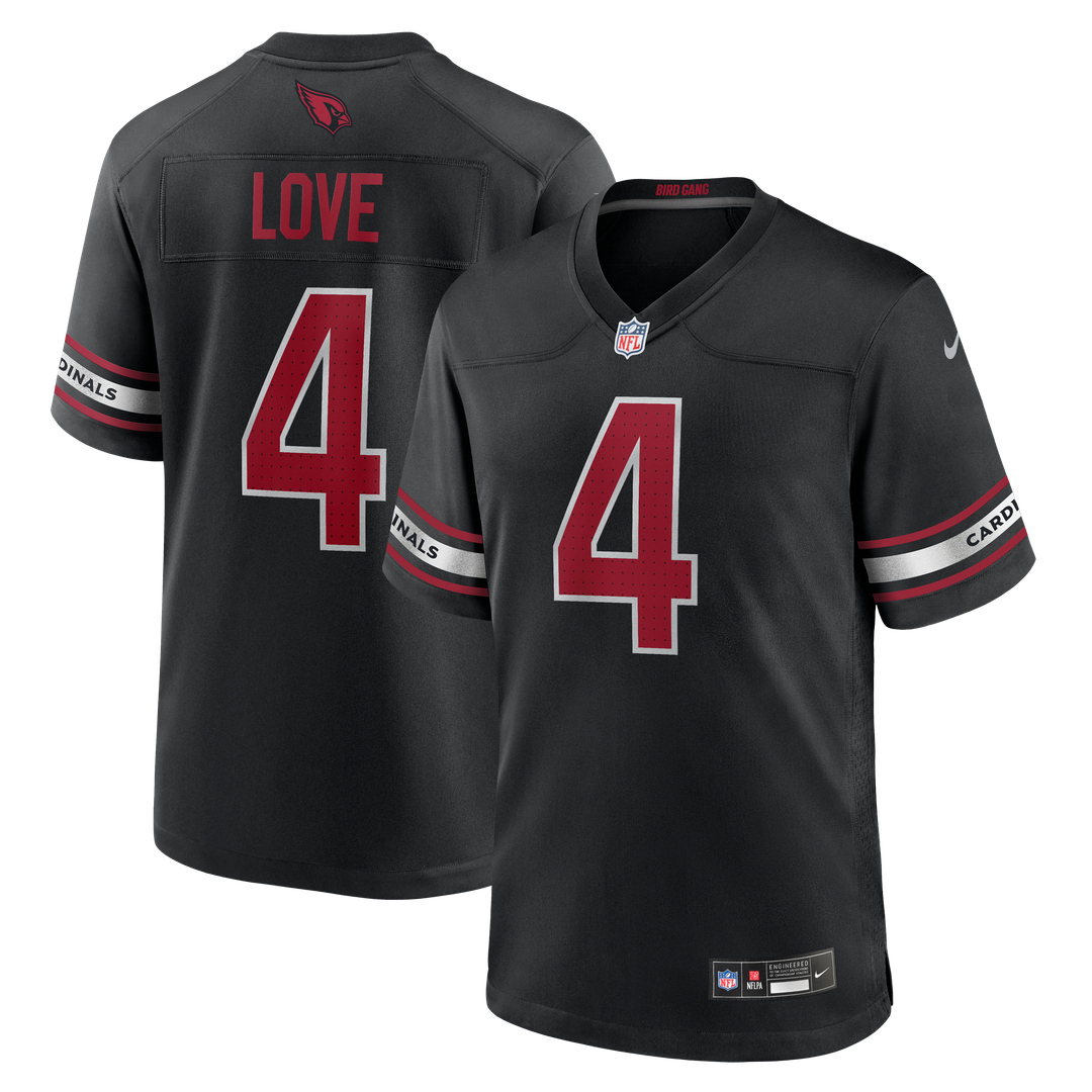 Jeremiyah Love Arizona Cardinals Nike Alternate Game Player Jersey - Black Official NFL Team Apparel Football Fan Gear