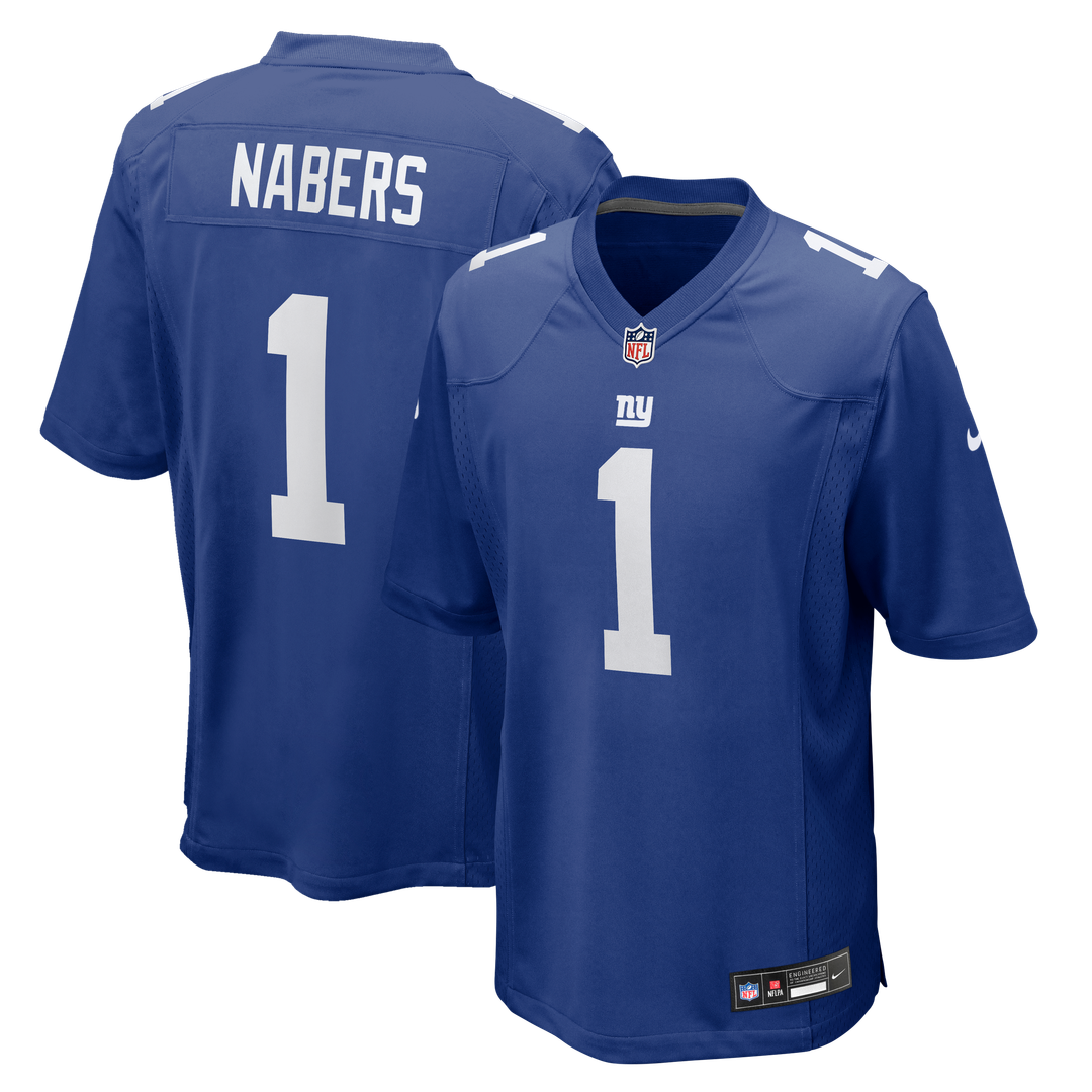 Malik Nabers New York Giants Nike Player Game Jersey - Royal Official NFL Team Apparel Football Fan Gear