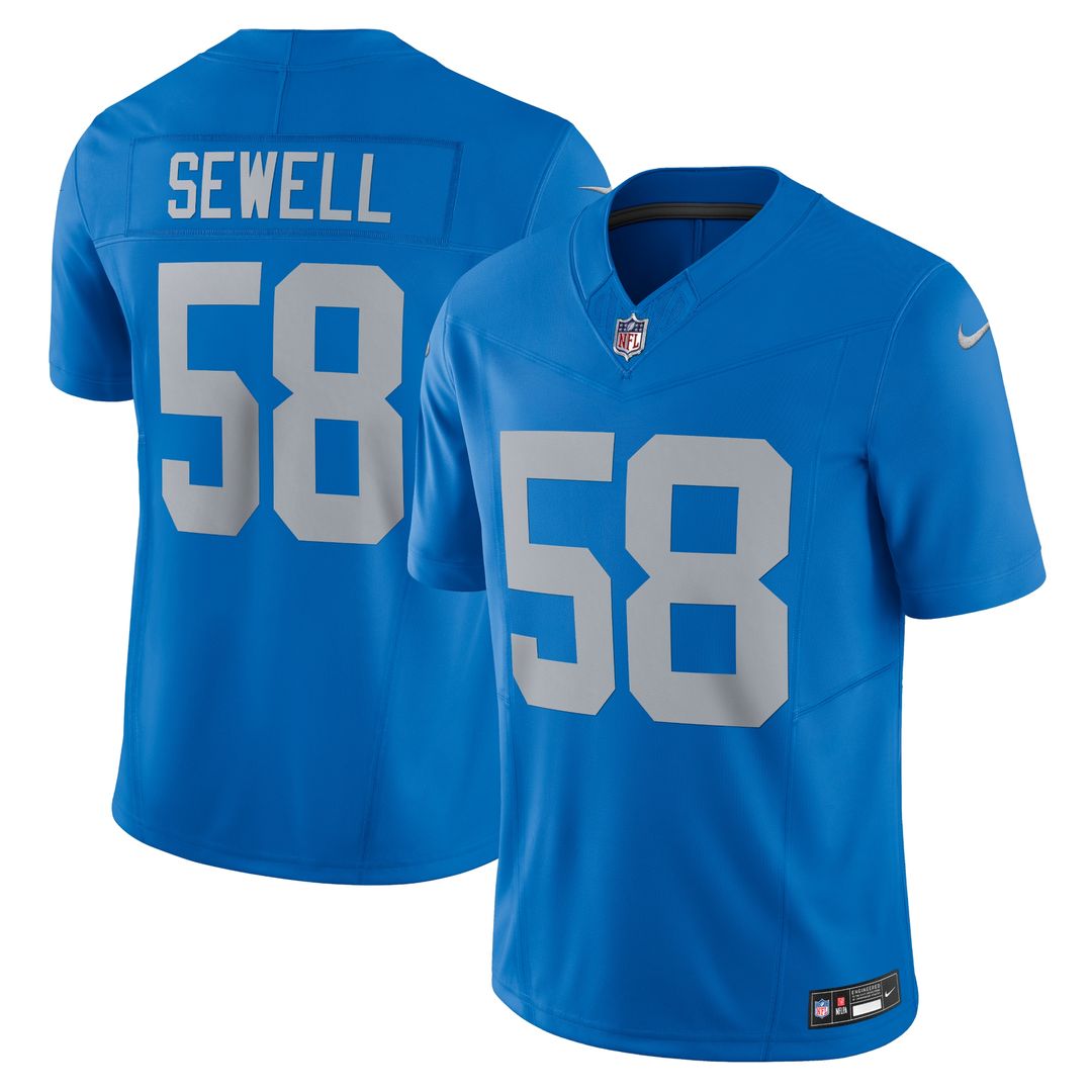 Penei Sewell Detroit Lions Nike Vapor F.U.S.E. Alternate Limited Jersey - Black Official NFL Team Apparel Football Fan Gear