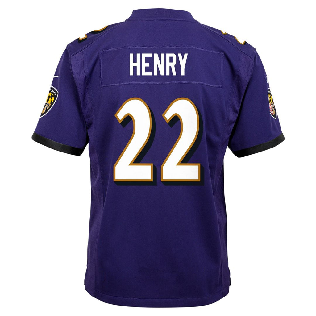 Derrick Henry Baltimore Ravens Nike Youth Game Jersey - Purple Official NFL Team Apparel Football Fan Gear