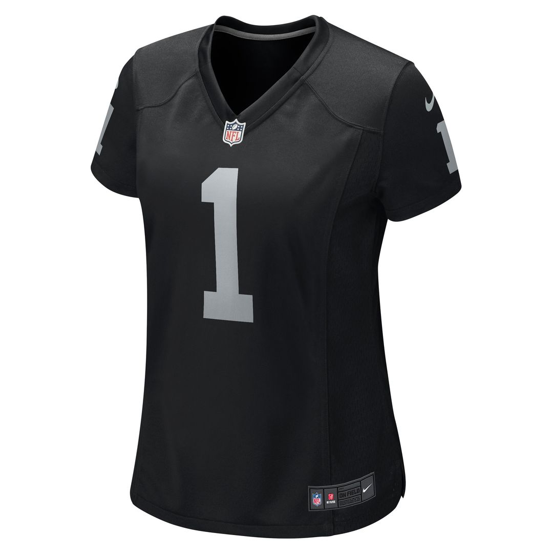 Number 1 Bride Las Vegas Raiders Nike Women's Game Jersey - Black Official NFL Team Apparel Football Fan Gear