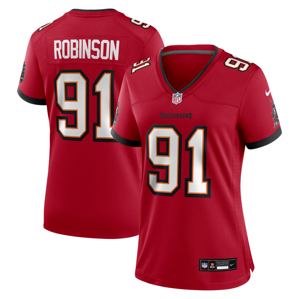 A'Shawn Robinson Tampa Bay Buccaneers Nike Women's Team Game Jersey - Red Official NFL Team Apparel Football Fan Gear