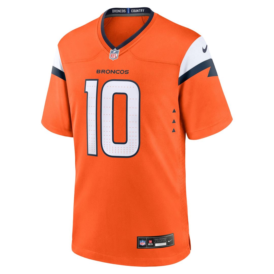 Bo Nix Denver Broncos Nike Youth Game Jersey - Orange Official NFL Team Apparel Football Fan Gear