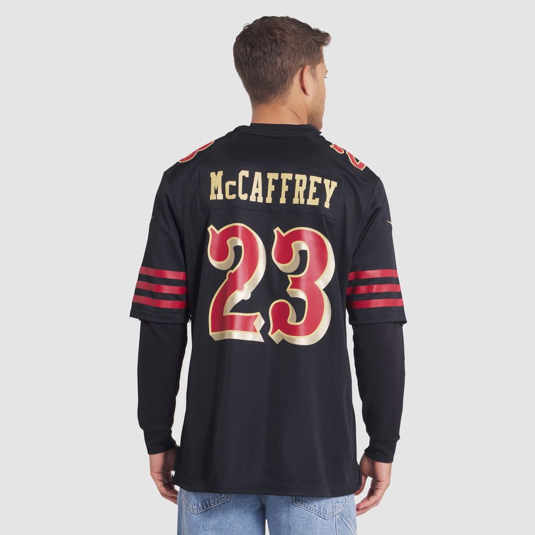 Christian McCaffrey San Francisco 49ers Nike 2025 Rivalries Collection Game Jersey - Black Official NFL Team Apparel Football Fan Gear