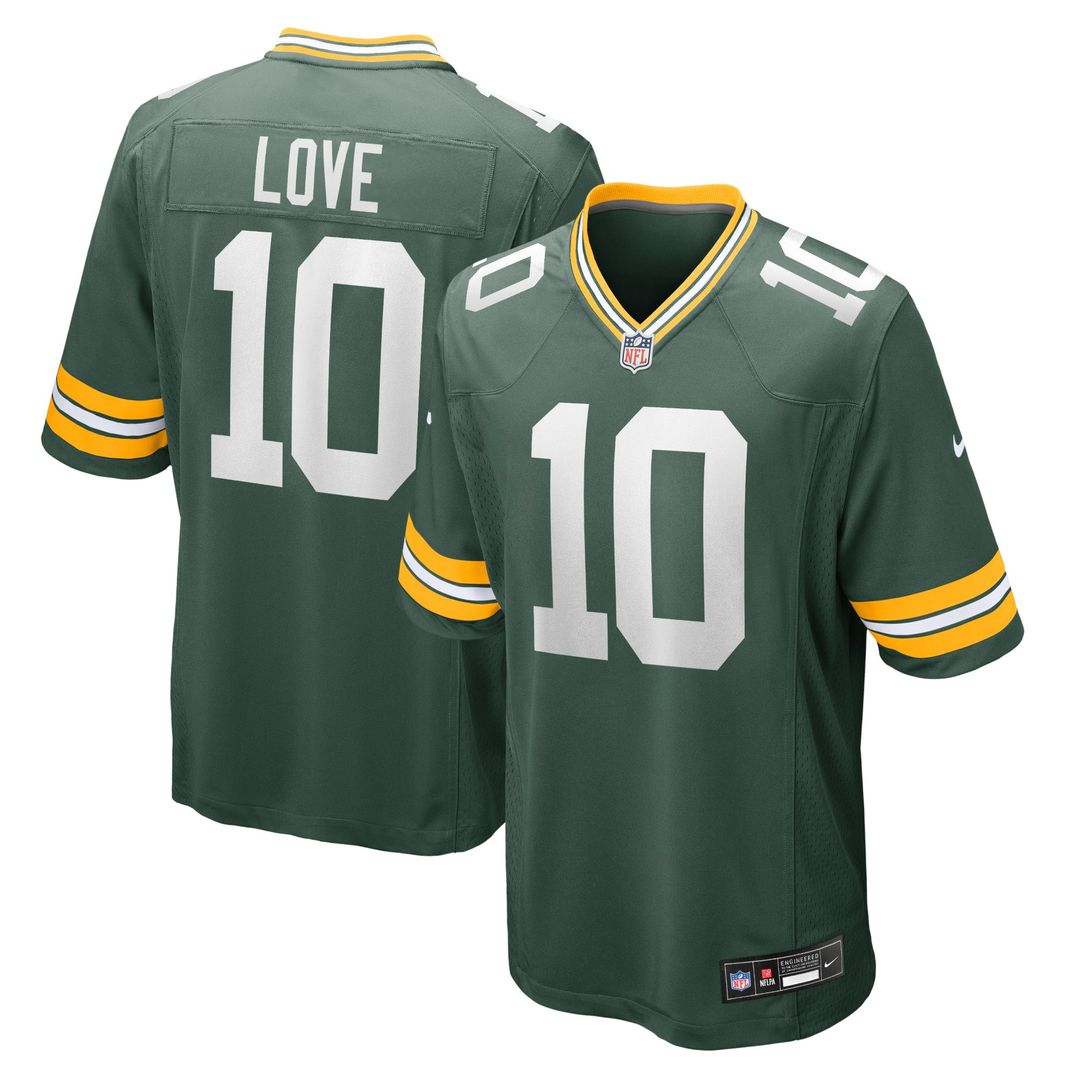 Jordan Love Green Bay Packers Nike Player Game Jersey - Green Official NFL Team Apparel Football Fan Gear