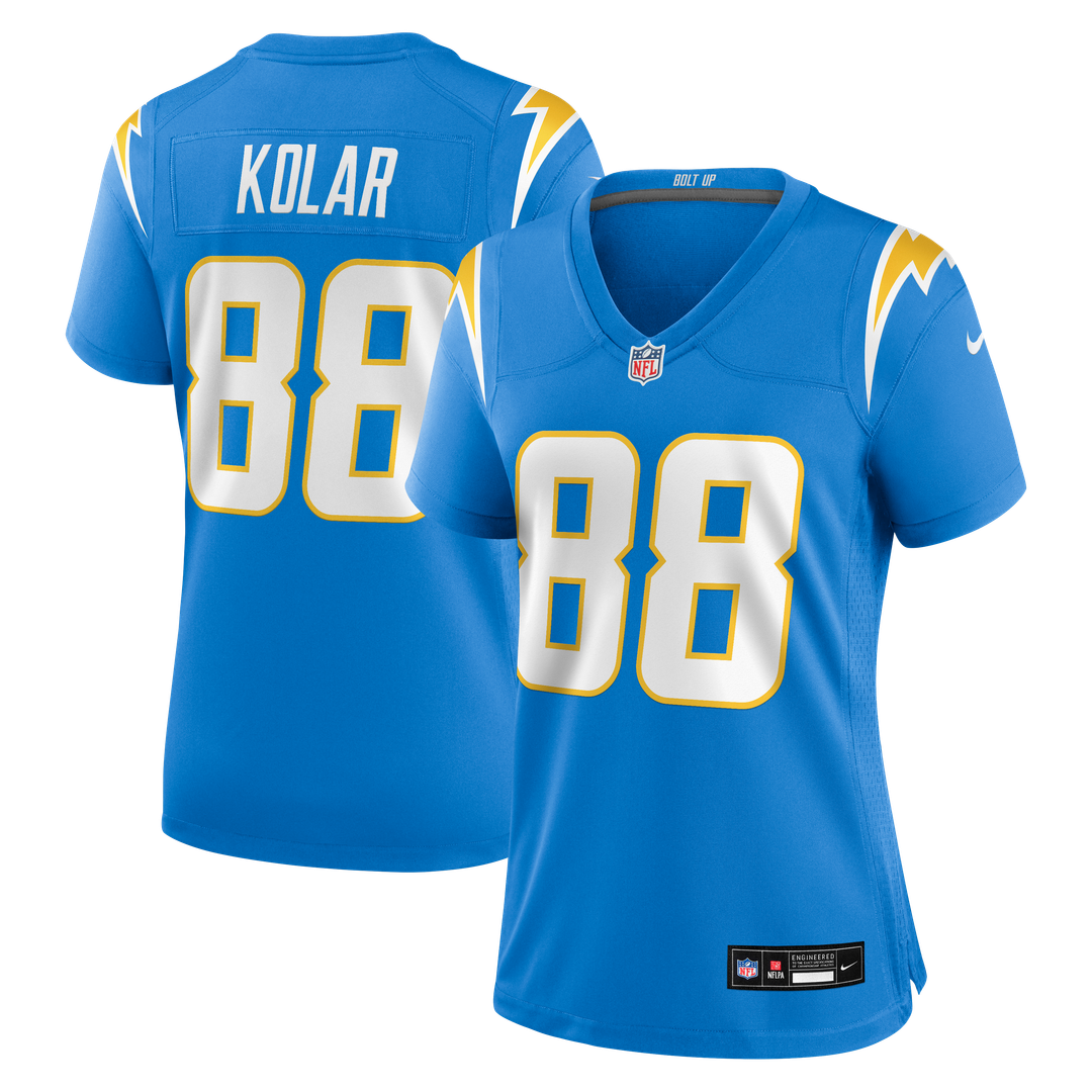 Charlie Kolar Los Angeles Chargers Nike Women's Team Game Jersey - Powder Blue Official NFL Team Apparel Football Fan Gear