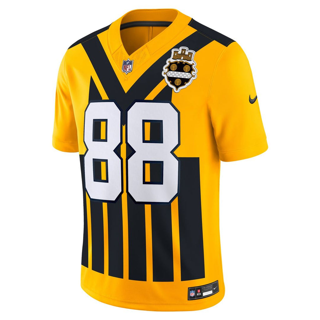 Pat Freiermuth Pittsburgh Steelers Nike Alternate Vapor F.U.S.E. Limited Jersey - Gold Official NFL Team Apparel Football Fan Gear