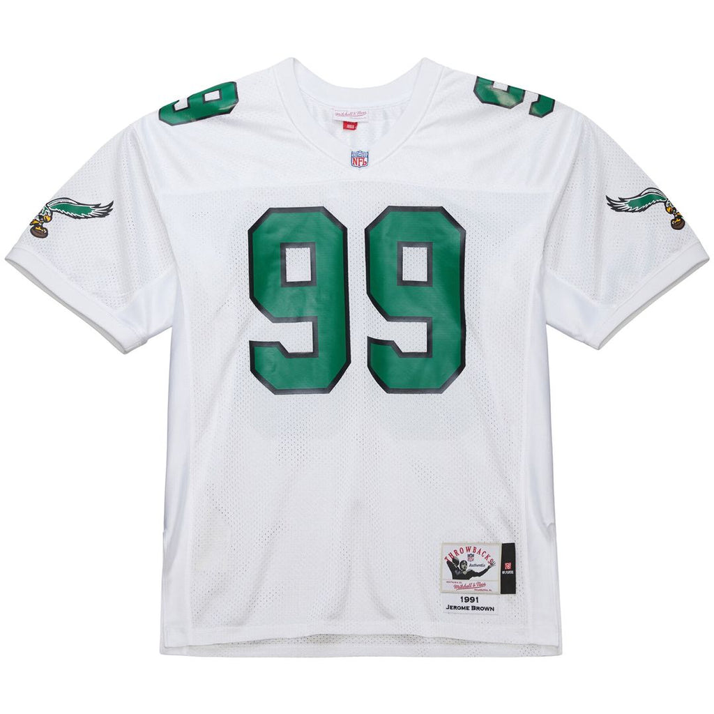 Jerome Brown Philadelphia Eagles Mitchell & Ness 1991 Authentic Throwback Retired Player Jersey - White Official NFL Team Apparel Football Fan Gear